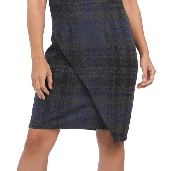 NWT BETSEY JOHNSON Asymmetrical Plaid Dress - Picture 2 of 7